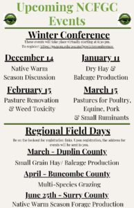 Cover photo for NC Forage and Grassland Council Winter Conference Series and Photo Contest